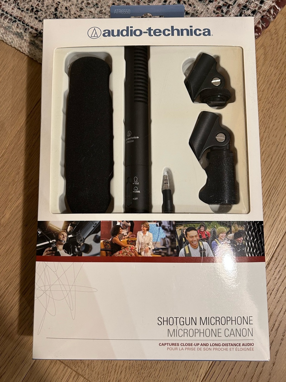 Audio-Technica Shotgun Microphone Kit in Black and Red